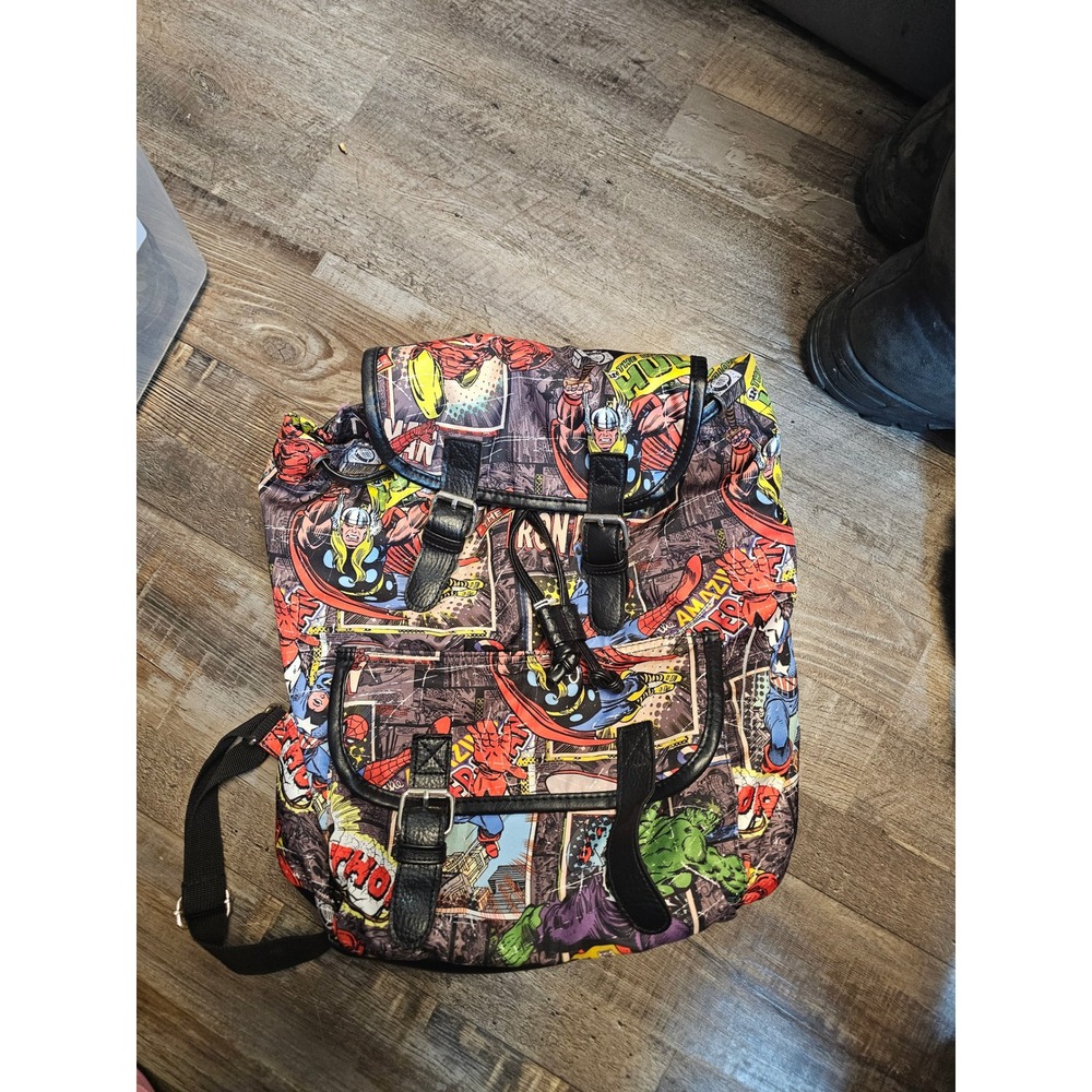 Marvel Comics Avengers Vintage Print Backpack Rucksack Spider-Man Hulk Thor